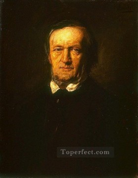  portrait Canvas - Portrait of Richard Wagner Franz von Lenbach